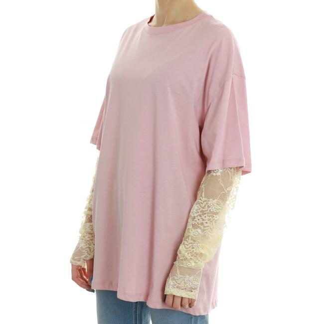 T-SHIRT MANICA IN PIZZO VICOLO - Mad Fashion | img vers.650x/